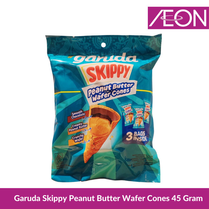 

GRATIS ONGKIR Garuda Skippy Peanut Butter Wafer Cones 45 Gram