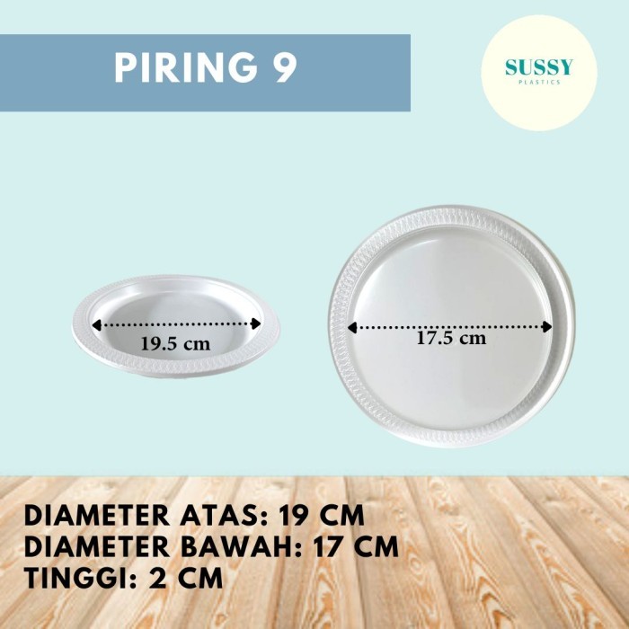 PIRING MAKAN PLASTIK TEBAL SEKALI PAKAI UKURAN 9 10 / PIRING PESTA