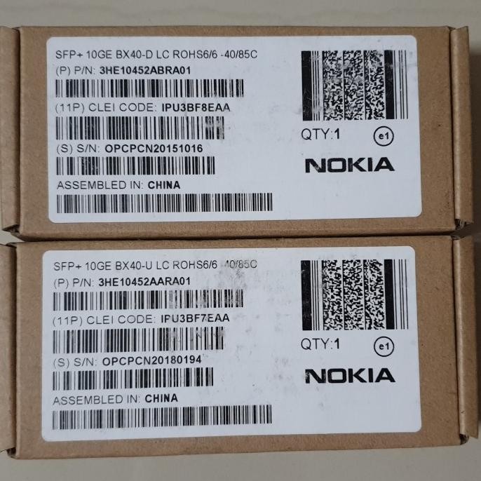 SFP+ BIDI NOKIA 10G 40km Single Core Network Transceiver (Sepasang)