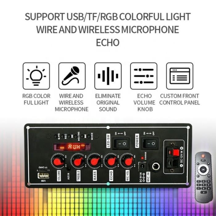 A366 Amplifier Karaoke Audio Bluetooth Usb Fm Radio Tf 2X10W