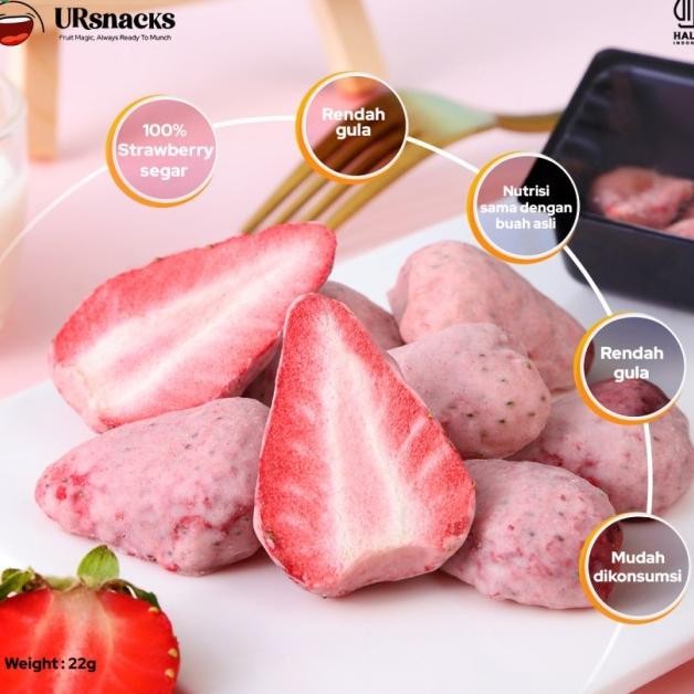 

Ursnas Bundle 3 (Manggo + Strawberry + ) Freeze Dried Fruit Keripik Buah Kering Sehat