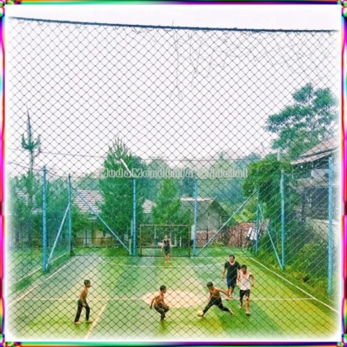 Jaring lapangan futsal D48 belakang gawang 16mx5m murah