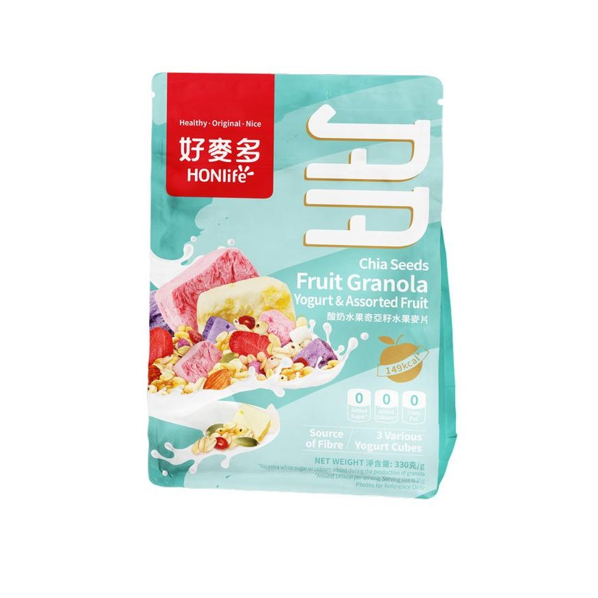 

Cereal Fruit Yogurt Granola | Sereal Honlife Chia Seed Cereal Granola Oatmeal | Fruit | Peach | Strawberry