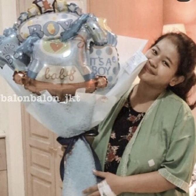 balon - buket baby born / hadiah bayi lahir / buket bayi / buket balon