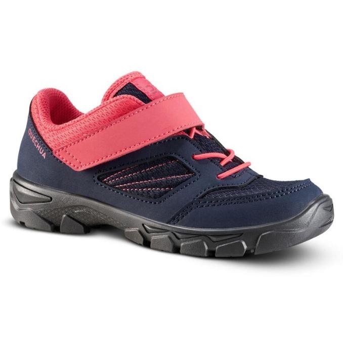 

BLUE- DECATHLON QUECHUA KIDS HIKING SHOES WITH RIP-TAB BLUE/PINK - 8576133