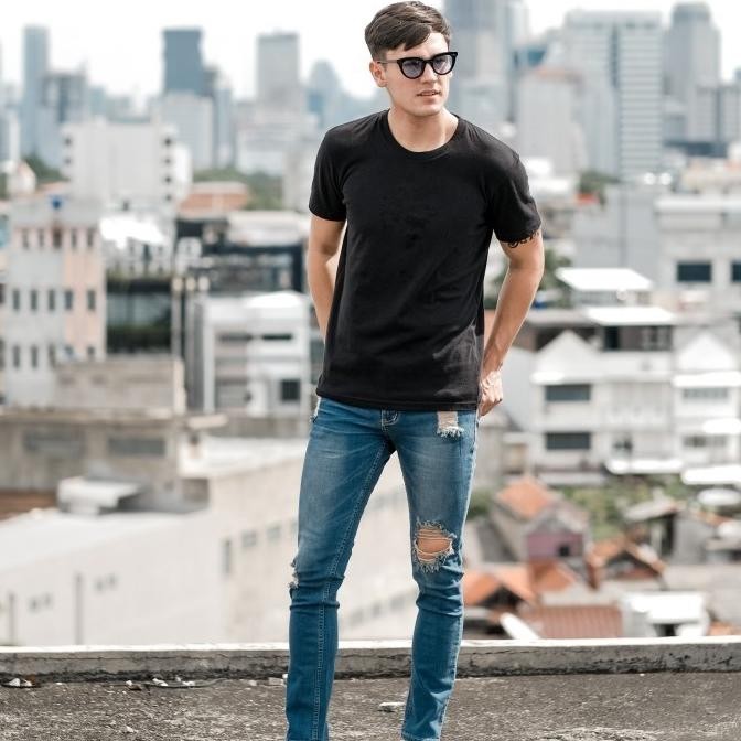 

BLUE- WEIRD JEANS -BLUE MODRY- CELANA JEANS PRIA SKINNY SLIMFIT STRECH - BLUE MODRY,34