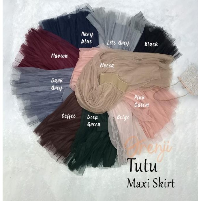 PREMIUM IMPORT Rok Tutu Tile panjang MIDI / MAXI MS