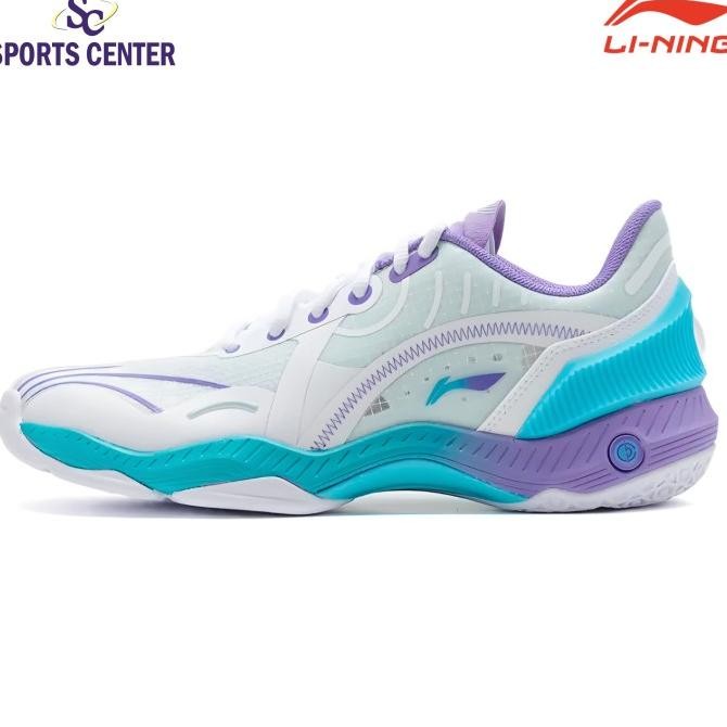 

BLUE- NEW SEPATU BADMINTON LINING PLAYER HUNTING AYZT009-1 WHITE / SEA BLUE