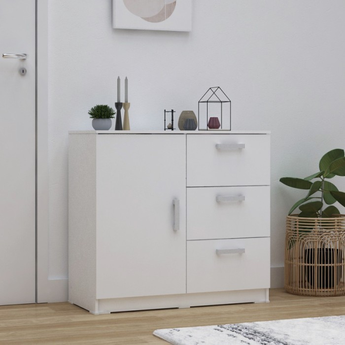 Lemari Serbaguna 80 cm Putih / Lemari Sideboard / Meja serbaguna