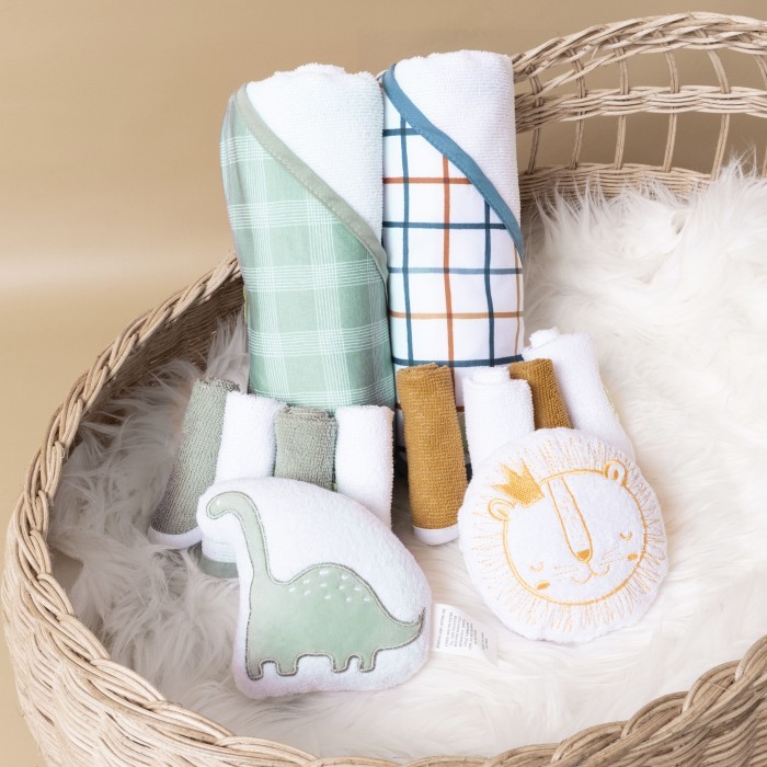 MemoryLife Gift Set Baby Bath Towel 6 in 1 Hampers New Born