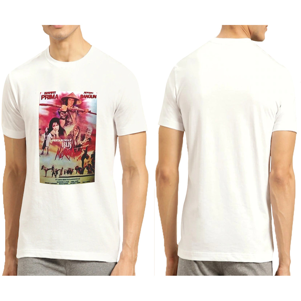Kaos T-Shirt Putih Pertarungan Iblis