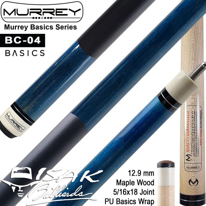 

BLUE- MURREY BASICS BC-04 CUE - BLUE MAPLE POOL CUES STICK BILLIARD PU WRAP