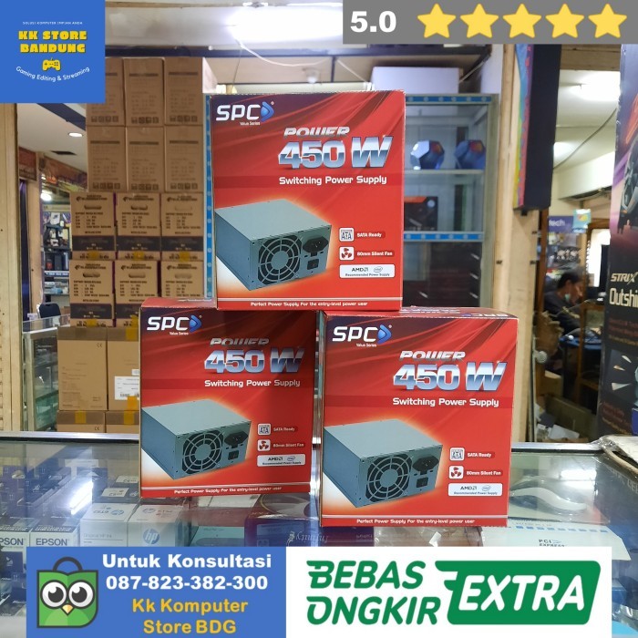 NEW POWER SUPPLY SPC 450W RESMI PSU SPC 450W 450 W PSU 450W STANDART