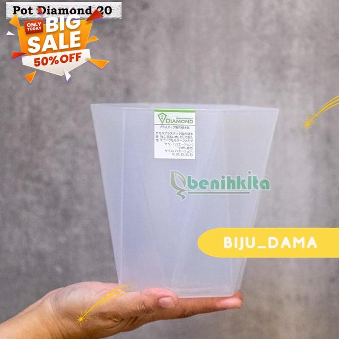 POT TANAMAN-BUNGA WARNA DIAMOND 20 (TABITHA) CUCI GUDANG 