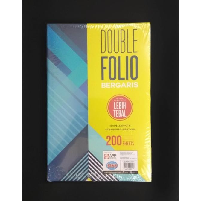 

Sale Sidu Kertas Double Doble Dobel Folio Garis Bergaris 200 Sheet Per Pack