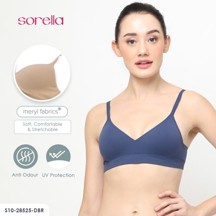 

BLUE- SORELLA BRA SEAMLESS WIRELESS S10-28525 DARK BLUE - CUP B & C