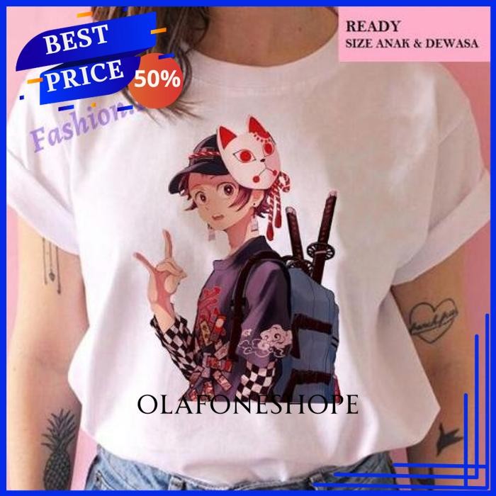 KAOS DEMON SLAYER KATANA KIMETSU NO YAIBA ZENITSU ANAK TANJIRO NEZUKO RENGOKU KYOJURO BY OLAFONESHOP
