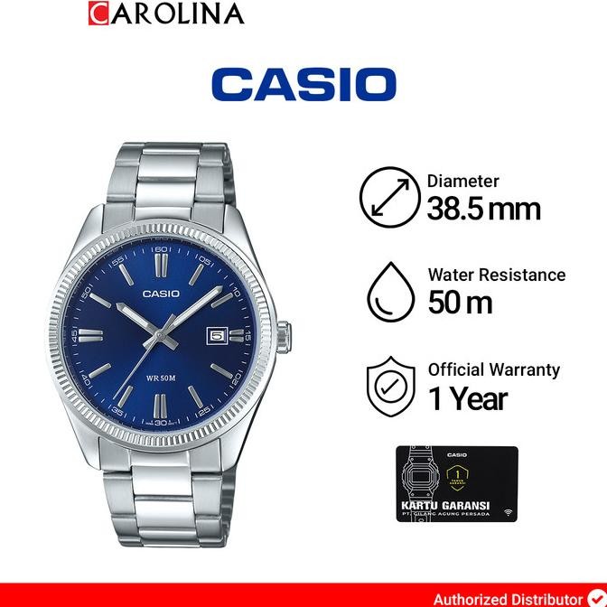 

BLUE- JAM TANGAN PRIA CASIO GENERAL MTP-1302PD-2A BLUE DIAL STAINLESS STEEL