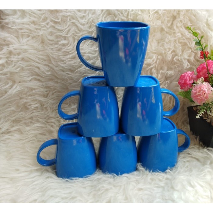 6 PCS GELAS MELAMIN GAGANG / GELAS KOPI / GELAS TEH MELAMIN MURAH