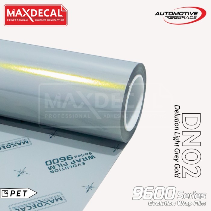 MAXDECAL 9600 DN DELUTION LIGHT GREY LEMBAYUNG BUNGLON CAR WRAP PET LINER EVOLUTION STICKER MOBIL