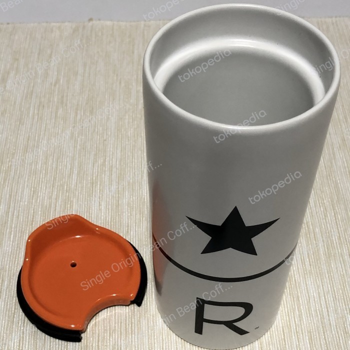 STARBUCKS TUMBLER RESERVE WHITE CERAMIC MUG DOUBLE WALL ORIGINAL TALL