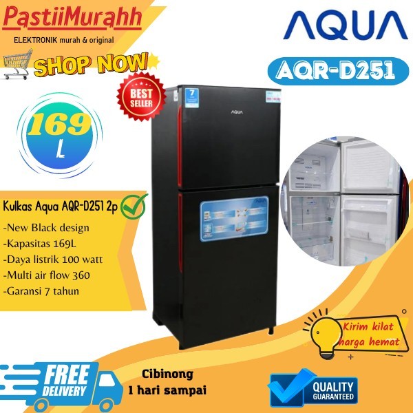 KULKAS AQUA 251-DS/LSKULKAS AQUA 2 PINTU LOW WATT MURAH TERBAIK