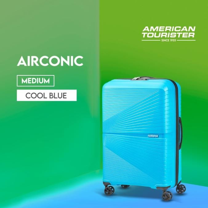 

BLUE- AMERICAN TOURISTER KOPER HARDCASE AIRCONIC MEDIUM 24 INCH - COOL BLUE