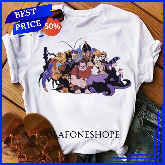 KAOS VILLAINS KAOS DISNEY PRIA WANITA KAOS DISNEY ANAK PEREMPUAN WANITA IMPORT KAOS KARTUN BY OLAFON