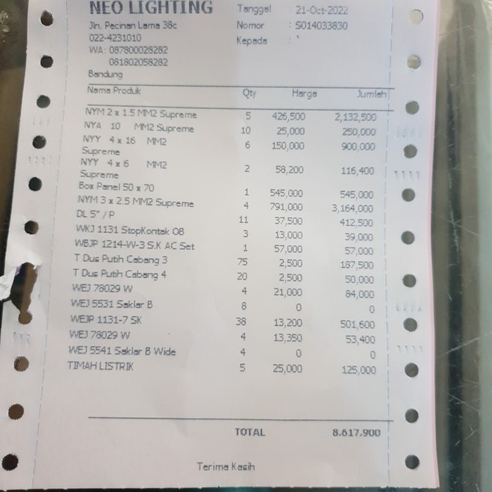 

NEW invoice kak indah 7