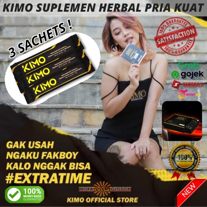 Cuci Gudang Kimo Ginseng Herbal Obat Kuat Alami Original Kuat Tahan Lama 3 Sachets