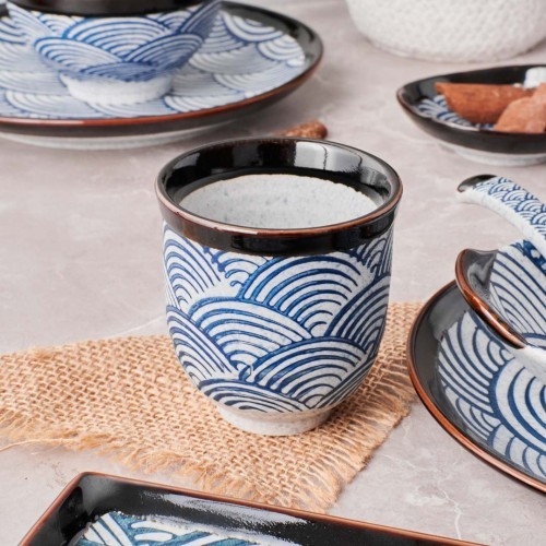 SEIGAIHA OCHA MUG 200ML / GELAS KERAMIK / GELAS OCHA / JAPANESSE RESTO