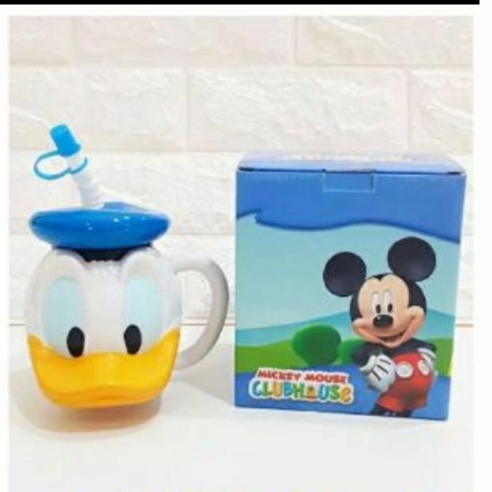 GELAS KARAKTER DONALD DAISY DUCK/CANGKIR/MUG KARAKTER/SOUVENIR ULTAH