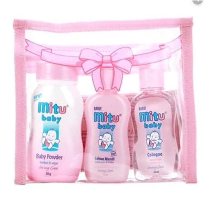 EKSLUSIF Mitu Baby Mini Paket -Sabun Bayi Perlengkapan Travel Pack 2in1