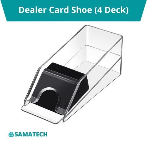 Professional Dealer Card Shoe 4 Deck Acrylic Baccarat Blackjack Poker