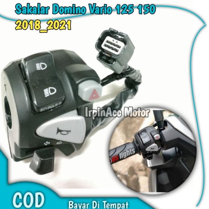 Saklar Domino Hazard pnp Vario 125 150 new Led Smartkey 2018_2021