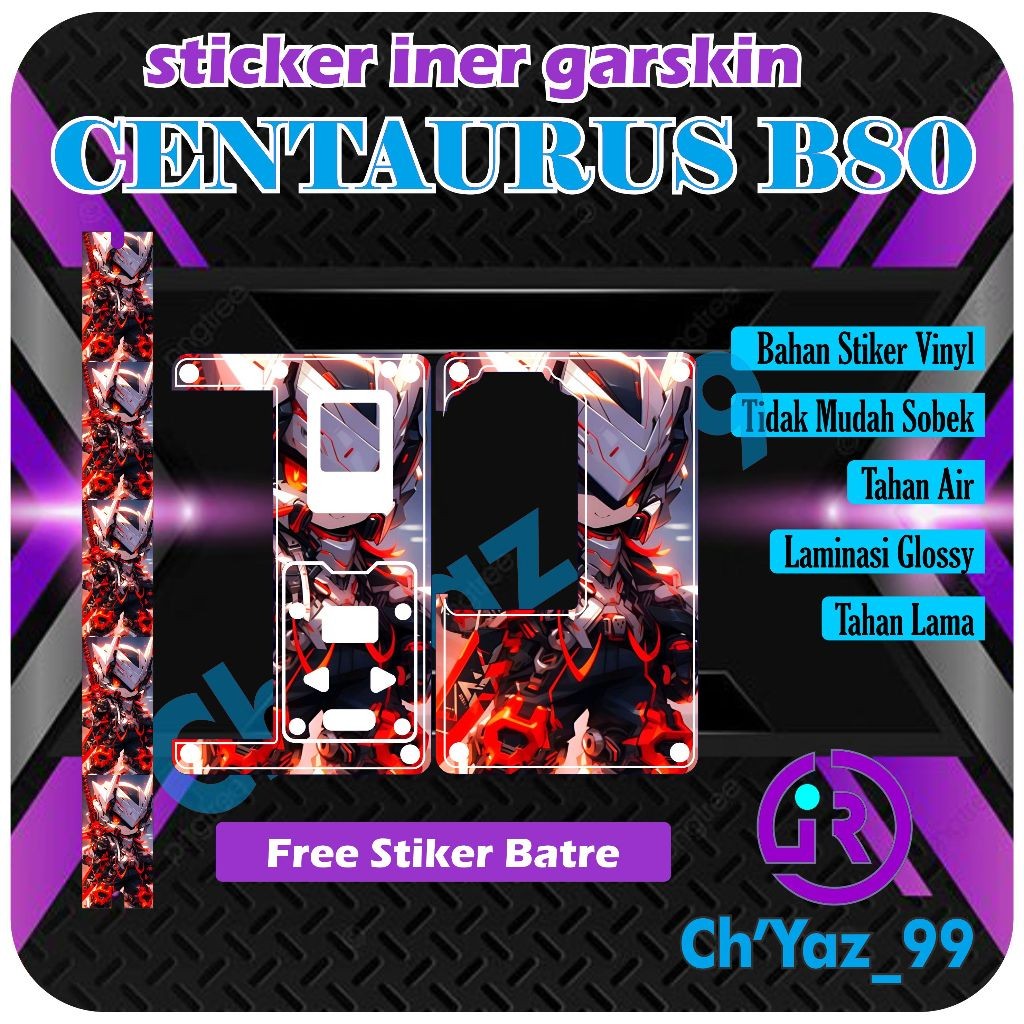 

*Premium Quality* Chyaz99 B80 Iner Glossy Laminasi 26 Garskin Custom Stiker Maxdecal Bkn Case COD