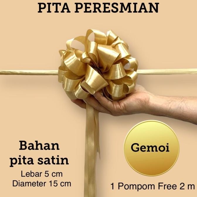 

Pita Peresmian bahan pita satin mewah elegan simple tahan selamanya
