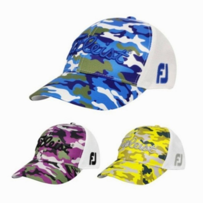 Topi Golf Titleis Loreng FJ -Biru