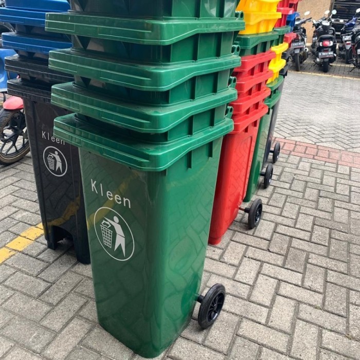 TEMPAT SAMPAH 240L KLEEN PENAMPUNG SAMPAH BESAR 240 LITER KLEEN TONG