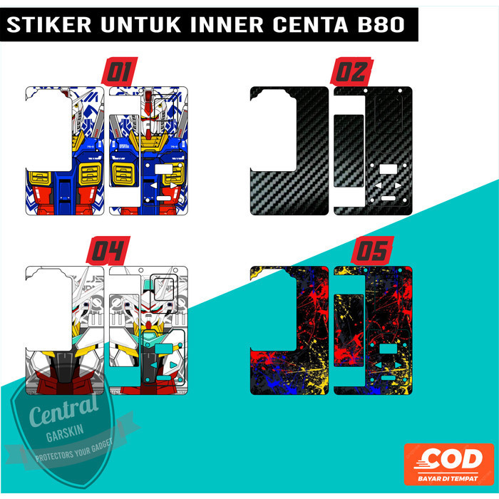 

*Premium Quality* Centa B80 Inner Katalog Gundam 01 04 Garskin Custom Stiker Maxdecal Bkn Case COD