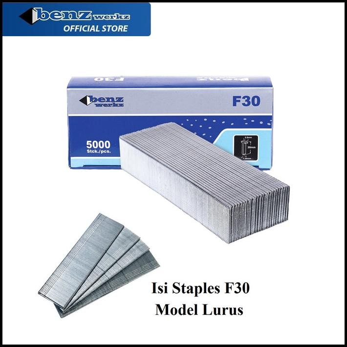 

DISKON ISI PAKU TEMBAK STAPLES F30 LURUS BENZ 30MM 30 MM 3CM 3 CM REFILL !!!!