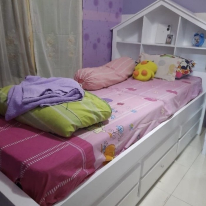 Tempat Tidur anak minimalis lemari sorong