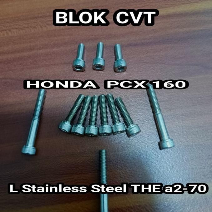baut cvt bak caver cvt pcx 160 l stainless 