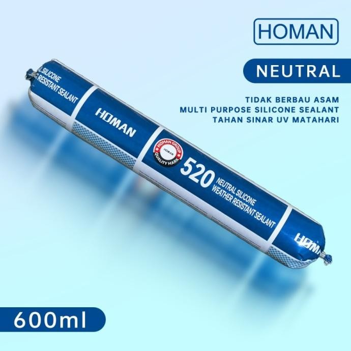 Terbaru Silicone Sealant Neutral Sausage HOMAN Lem Sealant Sealant Kaca