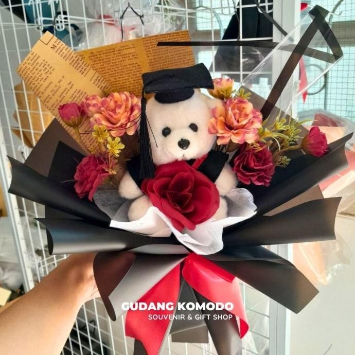 [PREMIUM] GRADUATION BOUQUET/TEDDY BEAR BOUQUET/BUKET BONEKA WISUDA/KADO WISUDA COWOK/GRADUATION GIF