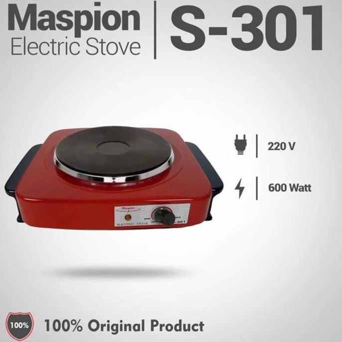 Maspion Kompor Listrik Portable 1 Tungku mini Low Watt S300 S301 S302