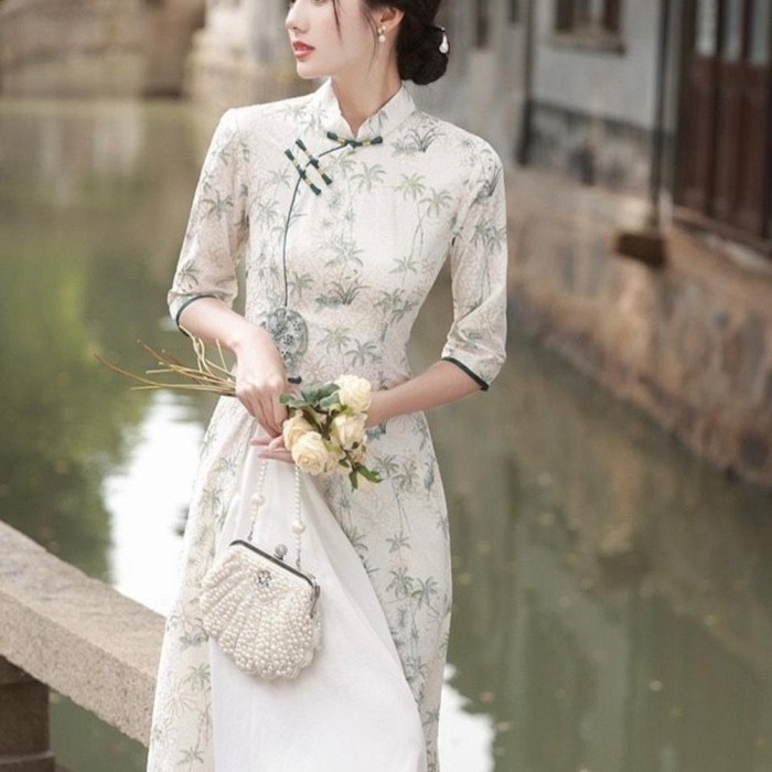 Meno - Cheongsam Dress Wanita/Cheongsam Imlek/Cheongsam Import Ready Stock