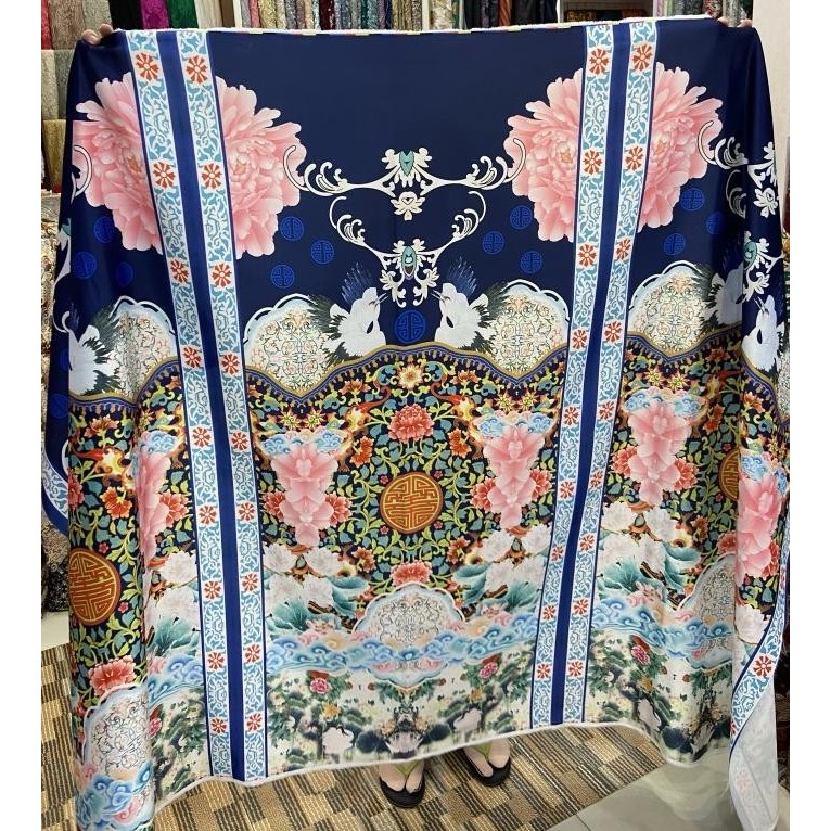 Meno - Kain Cheongsam Panelan, Kain Imlek Oriental, Bahan Qibao Terjamin