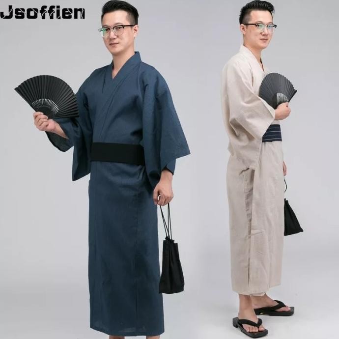 BAJU JEPANG YUKATA POLOS PRIA KIMONO MATSURI TER
