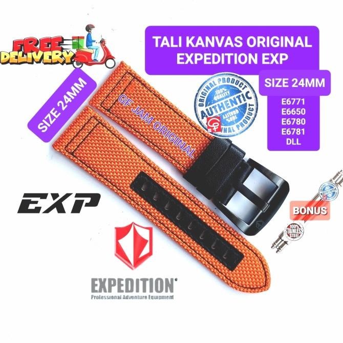 tali - tali jam tangan kanvas expedition exp original 24mm e6771 e6381 e6780